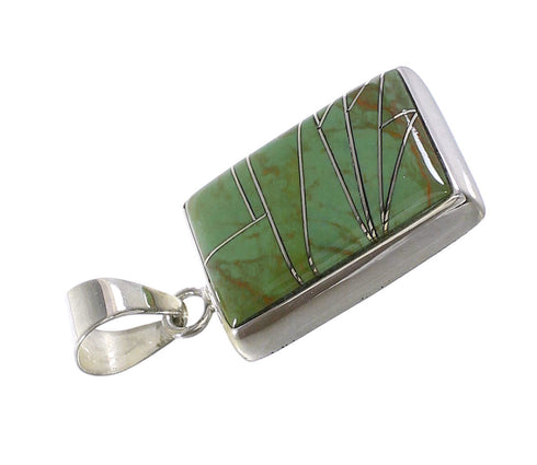 Authentic Sterling Silver Turquoise Jewelry Pendant AX95455